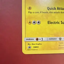 Alolan Raichu Sm65 Black Star Promo Holo Pokemon Card 2017 - NM - Image 4