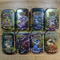 Pokemon Eevee Eeveelution 8 Costco Tins (Tin Case, Insert, Coin Only - No Cards) - Image 1