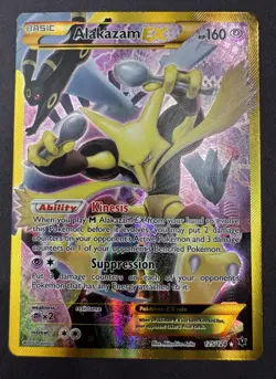 Pokemon TCG Alakazam EX Fates Collide 125/124 Full Art Secret Rare Card - Image 1