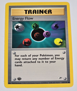 Pokemon TCG Energy Flow Trainer Card Gym Heroes 122/132 1st Edition WOTC 2000 - Image 1