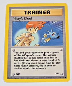 Pokemon TCG Misty’s Duel Trainer Card Gym Heroes 123/132 1st Edition WOTC 2000 - Image 1
