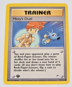 Pokemon TCG Misty’s Duel Trainer Card Gym Heroes 123/132 1st Edition WOTC 2000 - Image 1