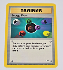 Pokemon TCG Energy Flow Trainer Card Gym Heroes 122/132 WOTC 2000 Vintage Common - Image 1