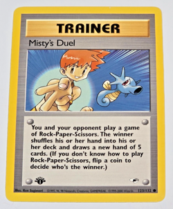 Pokemon TCG Misty’s Duel Trainer Card Gym Heroes 123/132 1st Edition WOTC 2000 - Image 1