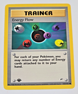 Pokemon TCG Energy Flow Trainer Card Gym Heroes 122/132 1st Edition WOTC 2000 - Image 1