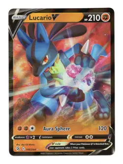 Lucario V - 146/264 - Pokemon Fusion Strike Sword & Shield Ultra Rare Card NM - Image 1