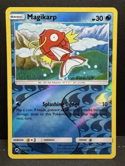 Magikarp 32/147 SM Burning Shadows Reverse Holo RARE Pokemon Card - Image 1