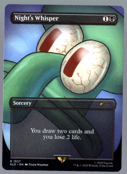 Night's Whisper 1937 Borderless Non Foil SpongeBob Secret Lair MTG Near Mint - Image 1