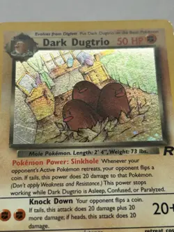 Pokemon Dark Dugtrio TCG 6/82 Rare Holo Card Team Rocket - Image 3