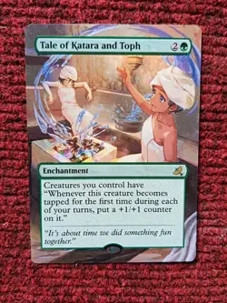 Tale of Katara and Toph MTG Avatar: The Last Airbender Hand Painted Altered Art - Image 1