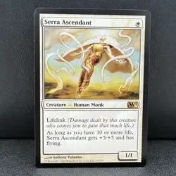 MTG Serra Ascendant 28/249 LP M11 Magic 2011 MTG White Creature - Image 2