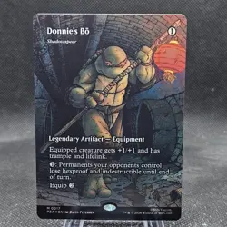 Donnie's Bo Shadowspear Borderless Foil TMNT MTG Source Material PZA Magic - Image 1