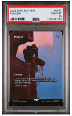 2025 MTG MAR EN Ponder (Borderless) #13 PSA 10 GEM MINT - Image 1