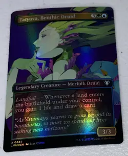 Tatyova, Benthic Druid (Borderless) Commander Masters Foil #687 - Image 1
