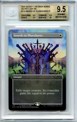 Swords to Plowshares #713 Secret Lair Serialized 044/295 Gem Mint BGS 9.5Q+ - Image 1