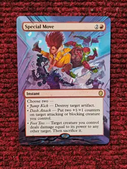 Special Move MTG Teenage Mutant Ninja Turtles Eternal Hand Painted Altered Art v - Image 1