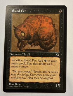 Blood Pet - LP - Tempest Magic the Gathering TMP #109 1997 - Image 1