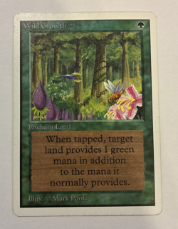 Wild Growth Unlimited Edition (2ED) Magic the Gathering 1993 common MP - Image 1