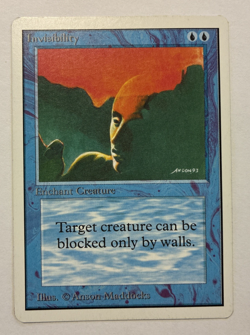 Invisibility Unlimited Edition (2ED) Magic the Gathering 1993 Common MP - Image 1