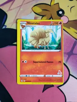 Ninetales 030/264 Fusion Strike Cinderace Stamped Misprint Error Pokemon Card! - Image 1
