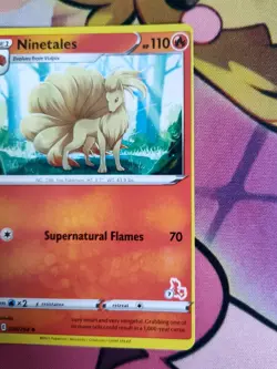 Ninetales 030/264 Fusion Strike Cinderace Stamped Misprint Error Pokemon Card! - Image 4