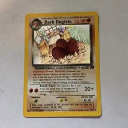 Pokemon Dark Dugtrio TCG Holo Card 6/82 Rare - Image 1