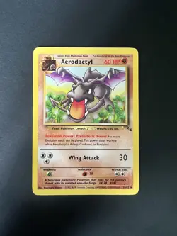 Pokemon TCG Aerodactyl 16/62 Fossil Non Holo Rare Card NM - Image 1