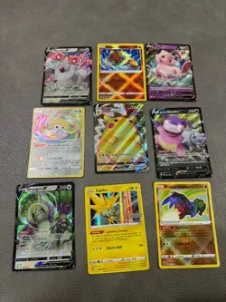 Pokemon TCG Holo/Foil Card Lot 9 Cards Oranguru V, Jirachi, Zapdos, Slowbro V - Image 1