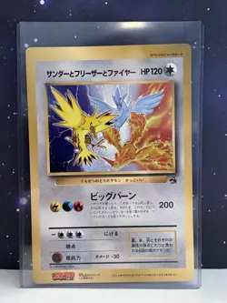 1996 JUMBO CoroCoro Promo Japanese Pokemon Card Lot-Mewtwo/Zapdos/Summer Pikachu - Image 2