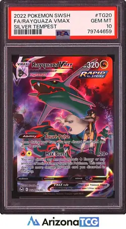 Pokemon 2022 Rayquaza VMAX TG20/TG30 Full Art Silver Tempest GEM MINT PSA 10 - Image 1