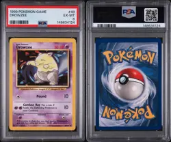 Pokemon TCG Base Set Drowzee 49 PSA 6 - Image 1