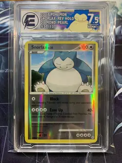 SNORLAX LV. 35 RARE REV. HOLO #37/130 DIAMOND & PEARL POKEMON CARD ELECTRIC 7.5 - Image 1