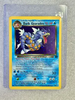 Pokemon- Dark Gyarados 8/82 Team Rocket Set Unlimited Holo MINT - Free Shipping - Image 1