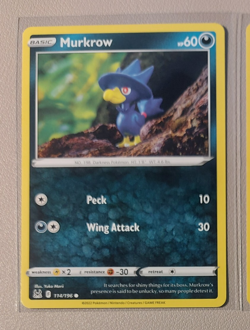 Murkrow 114/196 Pokemon card SWSH Lost Origin common NM - Image 1