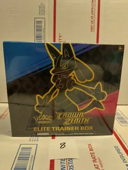 Pokemon Crown Zenith Elite Trainer Box ETB Factory Sealed New, "Has 1 Tear/Rip" - Image 1