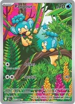 Panpour 101/086 Full Art Holo Pokemon SV: Black Bolt English Near Mint - Image 1