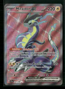 Miraidon ex 227/198 Ultra Rare Scarlet & Violet Pokemon Near Mint - Image 1