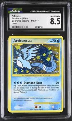 CGC 8.5 Articuno 2009 Supreme Victors 148/147 Holo Pokemon Card - Image 1