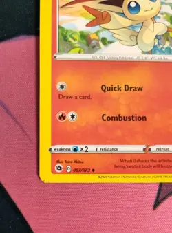 Victini 007/073 Champions Path Cinderace Stamped Misprint Error Pokemon Card! - Image 2