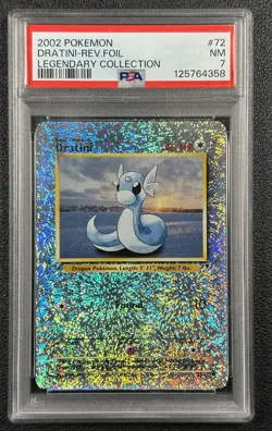 DRATINI PSA 7 2002 POKEMON LEGENDARY COLL #72/110 REVERSE HOLO FOIL 358 - Image 1