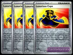 Pokemon TCG 4x Luxurious Cape 166/182 2023 PAR Reverse Holo Playset - NM/LP - Image 1