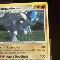 Pokemon TCG 1x 🌀SWIRL Rampardos Mysterious Treasures 33/123 Cosmos Holo LP - Image 2