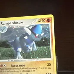 Pokemon TCG 1x 🌀SWIRL Rampardos Mysterious Treasures 33/123 Cosmos Holo LP - Image 3