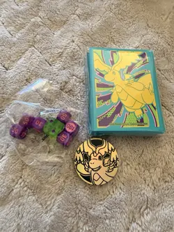Ascended Heroes Pokemon TCG Player’s Guide, Dice, Coin & 65 Dragonite Sleeves - Image 1