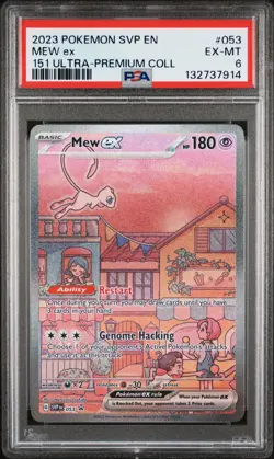 2023 POKEMON SVP EN-SV BLACK STAR PROMO 151 ULTRA-PREM COLL #053 MEW EX PSA 6 - Image 1