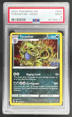 67769117 Tyranitar 2022 Pokemon Sword & Shield Pokemon GO #043 PSA 9 - Image 1
