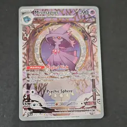 Pokemon Mismagius Illustration Rare 212/193 Paldea Evolved Holo 90 HP 60 Attack - Image 1