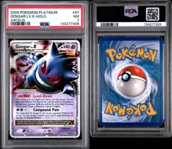 2009 Pokemon Platinum Arceus Gengar LV.X Holo 97/99 PSA 7 NM - Image 3