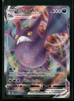 Crobat VMAX 045/072 Holo Rare VMAX Shining Fates Pokemon Near Mint - Image 1