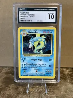 Pokemon Gyarados 6/102 Holo Base Set 1999 CGC 10 *HOLO STAR in front of mouth* - Image 1